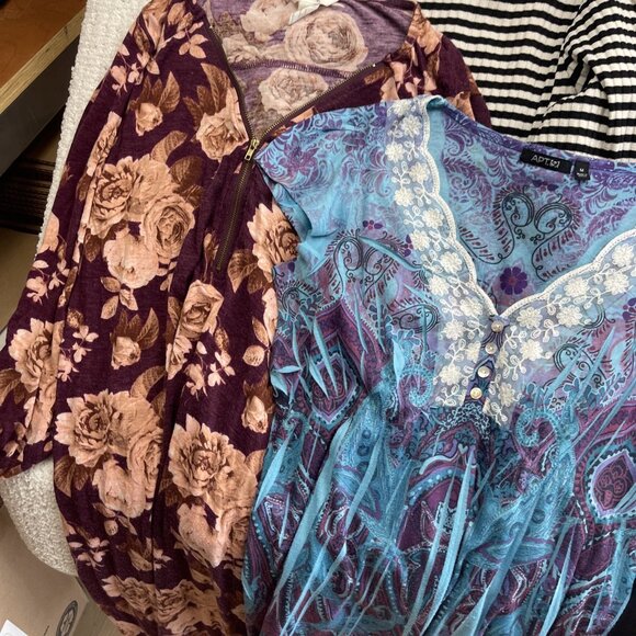 Lot x10+ Women's Boho Floral Summer Tops & Dresses Size M Medium Casual Color - Picture 2 of 12